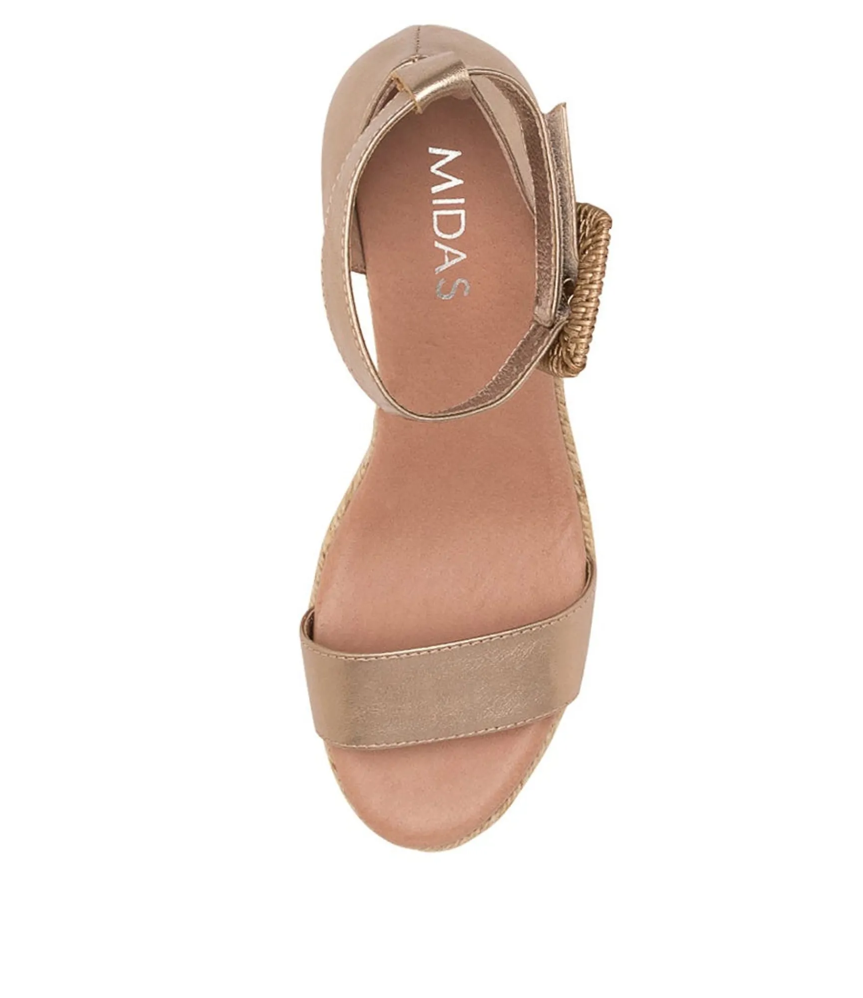 Shop Midas Shoes Sprung Champagne Leather