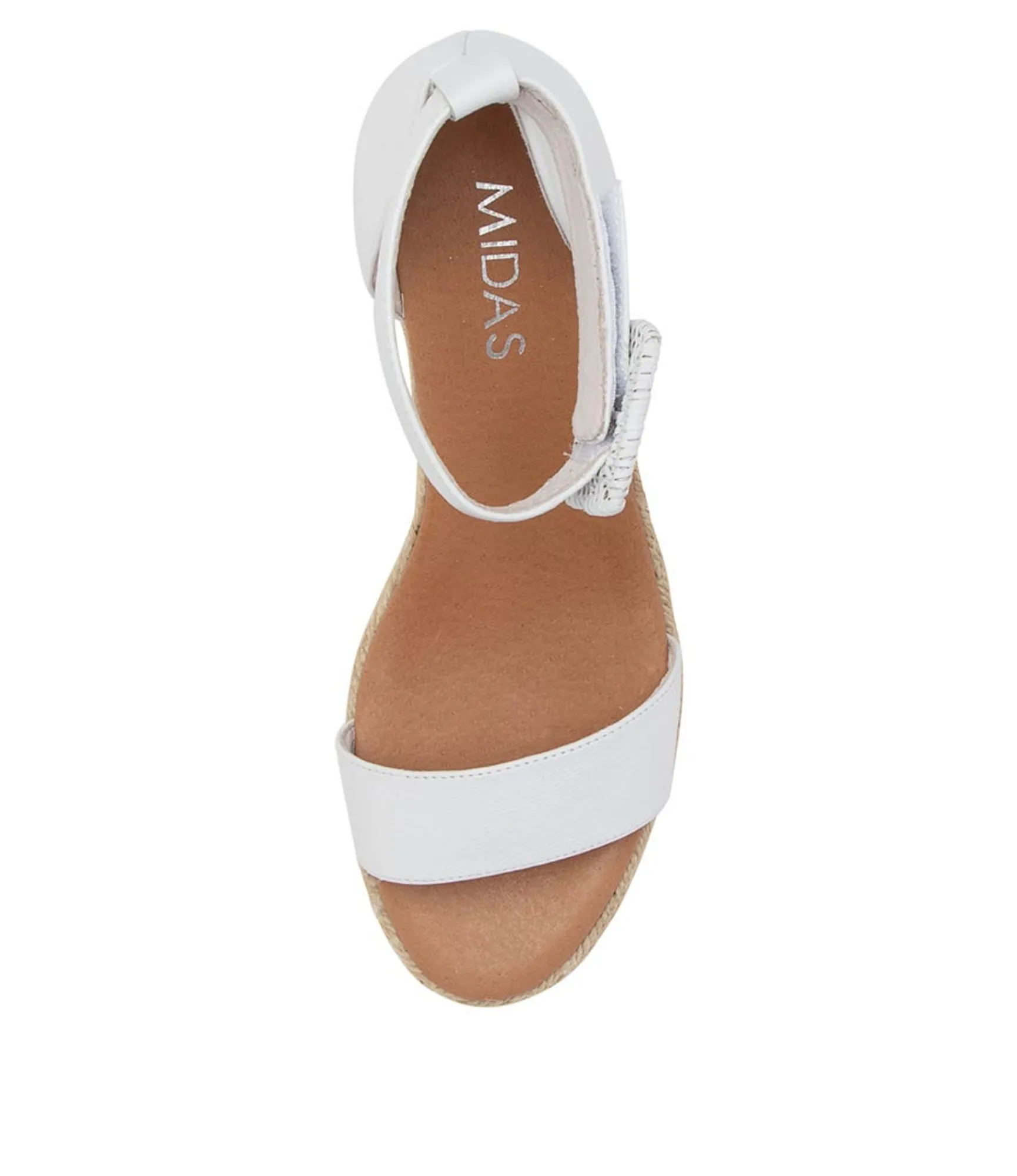 New Midas Shoes Sprung White Leather