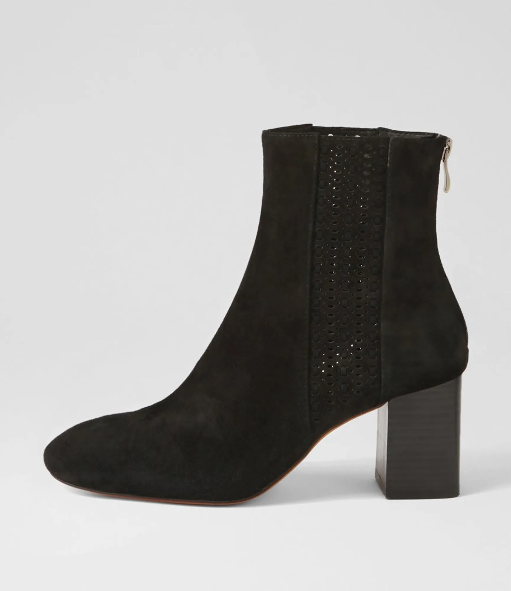 Online Midas Shoes Stalla Black Suede Ankle Boots
