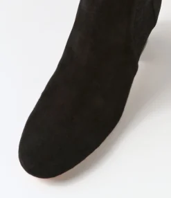 Online Midas Shoes Stalla Black Suede Ankle Boots