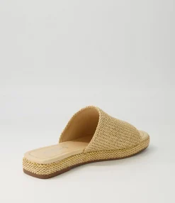 Discount Midas Shoes Stance Caramel Woven Syn Raffia Slides