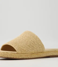 Discount Midas Shoes Stance Caramel Woven Syn Raffia Slides
