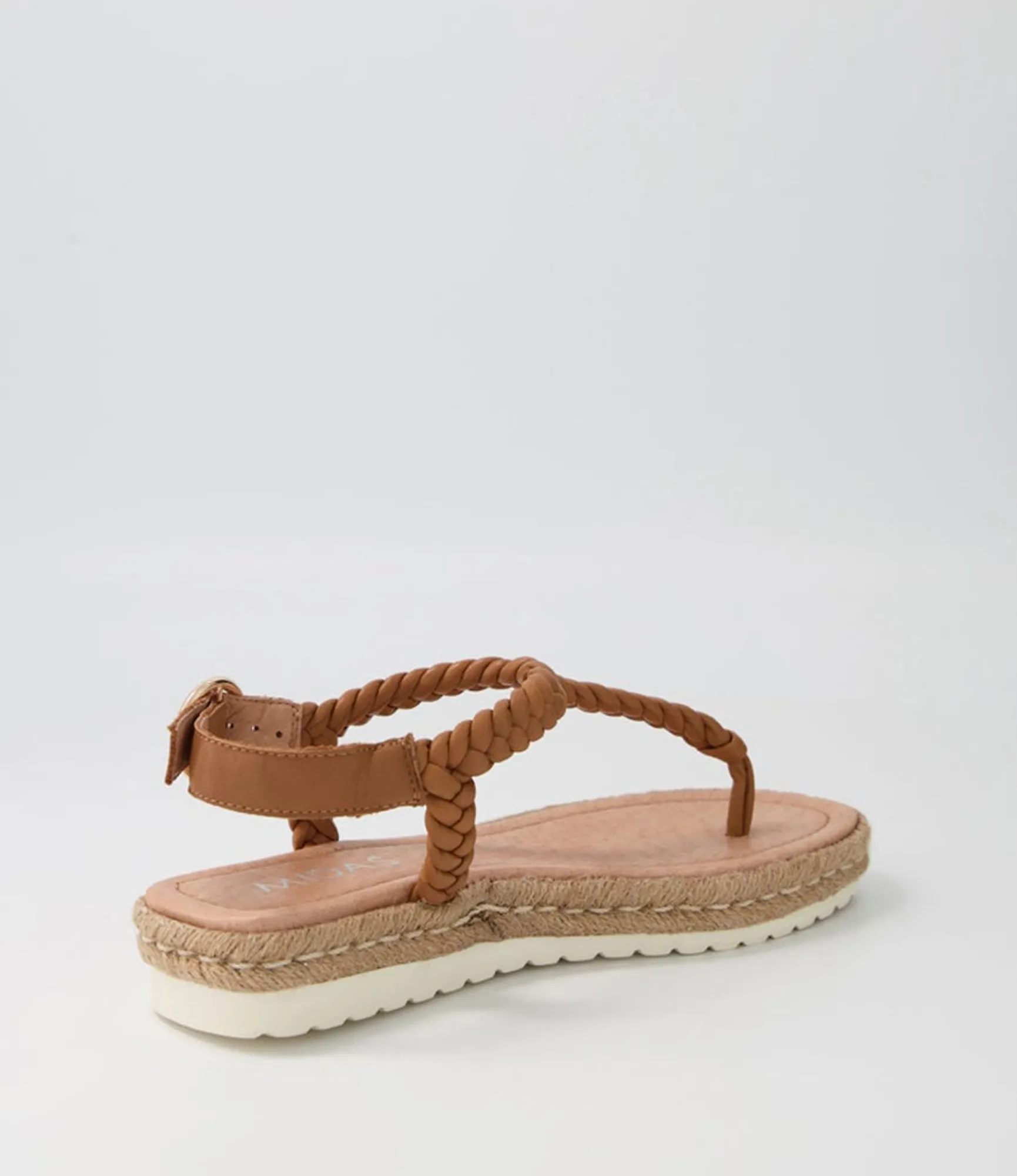 New Midas Shoes Stanford Dark Tan Leather Sandals