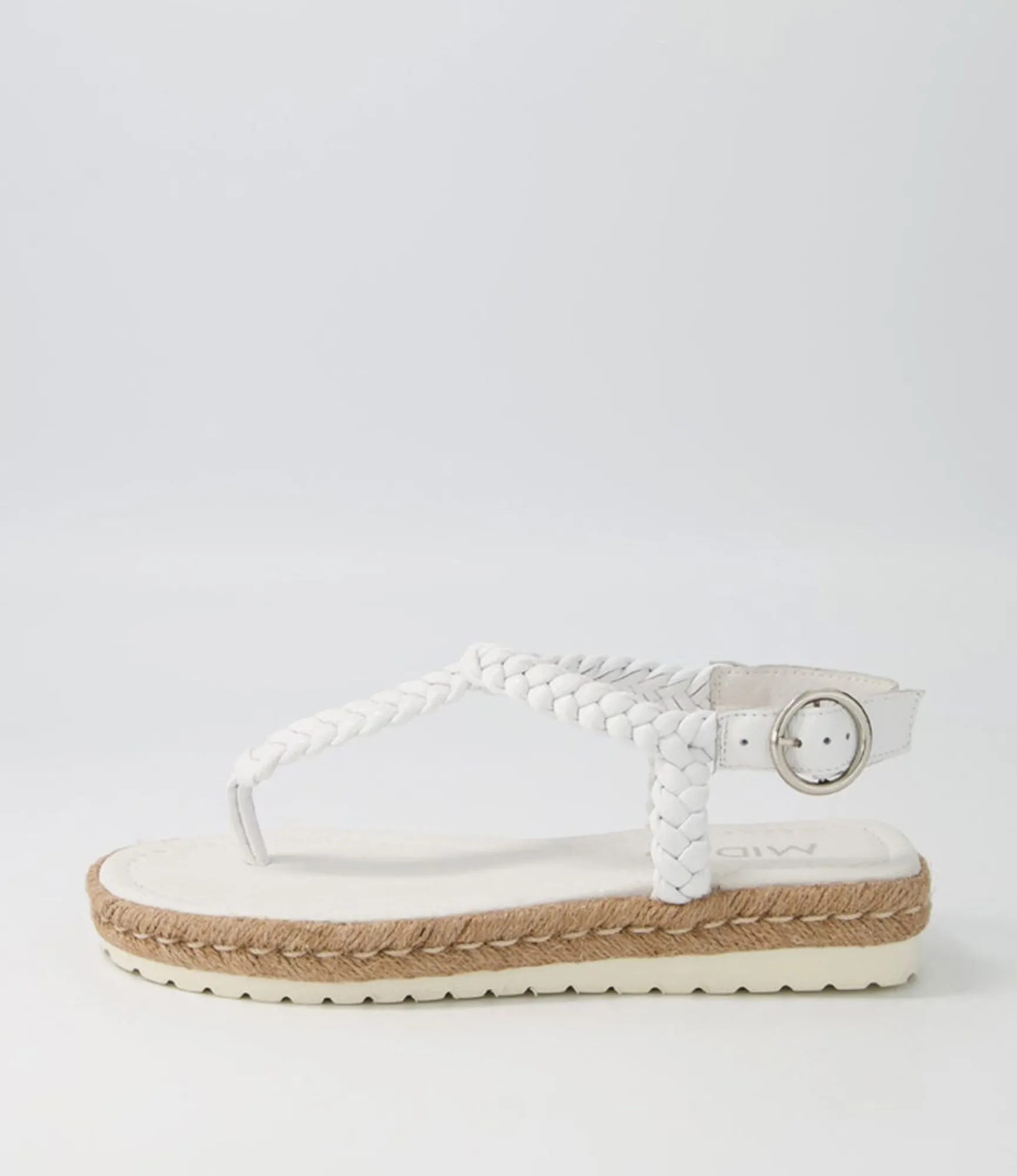 Outlet Midas Shoes Stanford White Leather Sandals