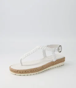 Outlet Midas Shoes Stanford White Leather Sandals