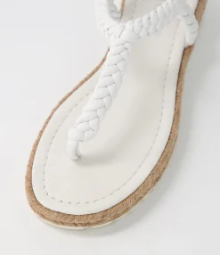 Outlet Midas Shoes Stanford White Leather Sandals
