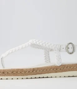 Outlet Midas Shoes Stanford White Leather Sandals