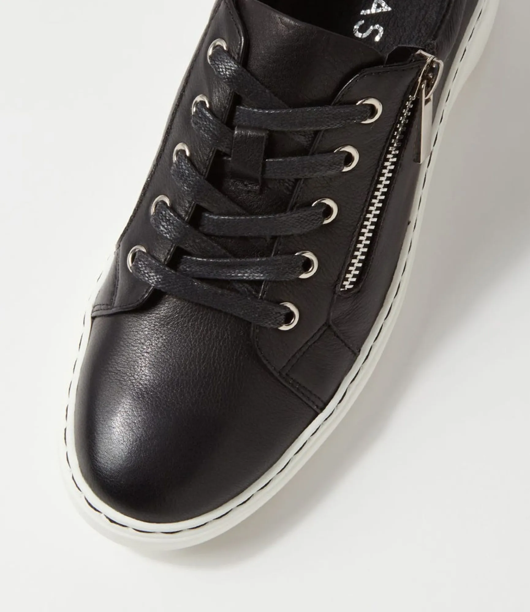 Store Midas Shoes Stomps Black Leather Lace Up Flats