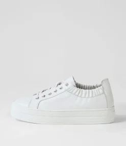 Flash Sale Midas Shoes Sully White Leather Sneakers