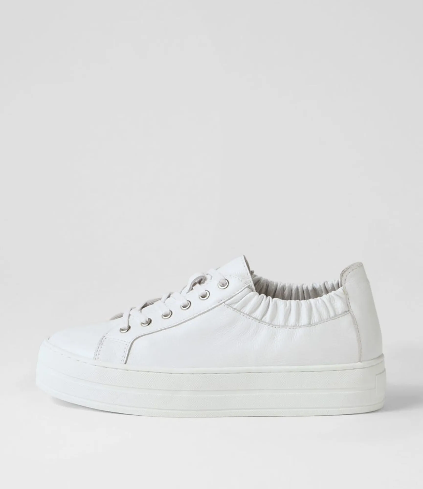 Flash Sale Midas Shoes Sully White Leather Sneakers