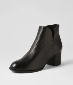Clearance Midas Shoes Sutton Black Leather Ankle Boots