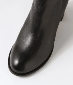 Clearance Midas Shoes Sutton Black Leather Ankle Boots