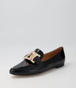 Store Midas Shoes Symona Black Patent Leather Loafers