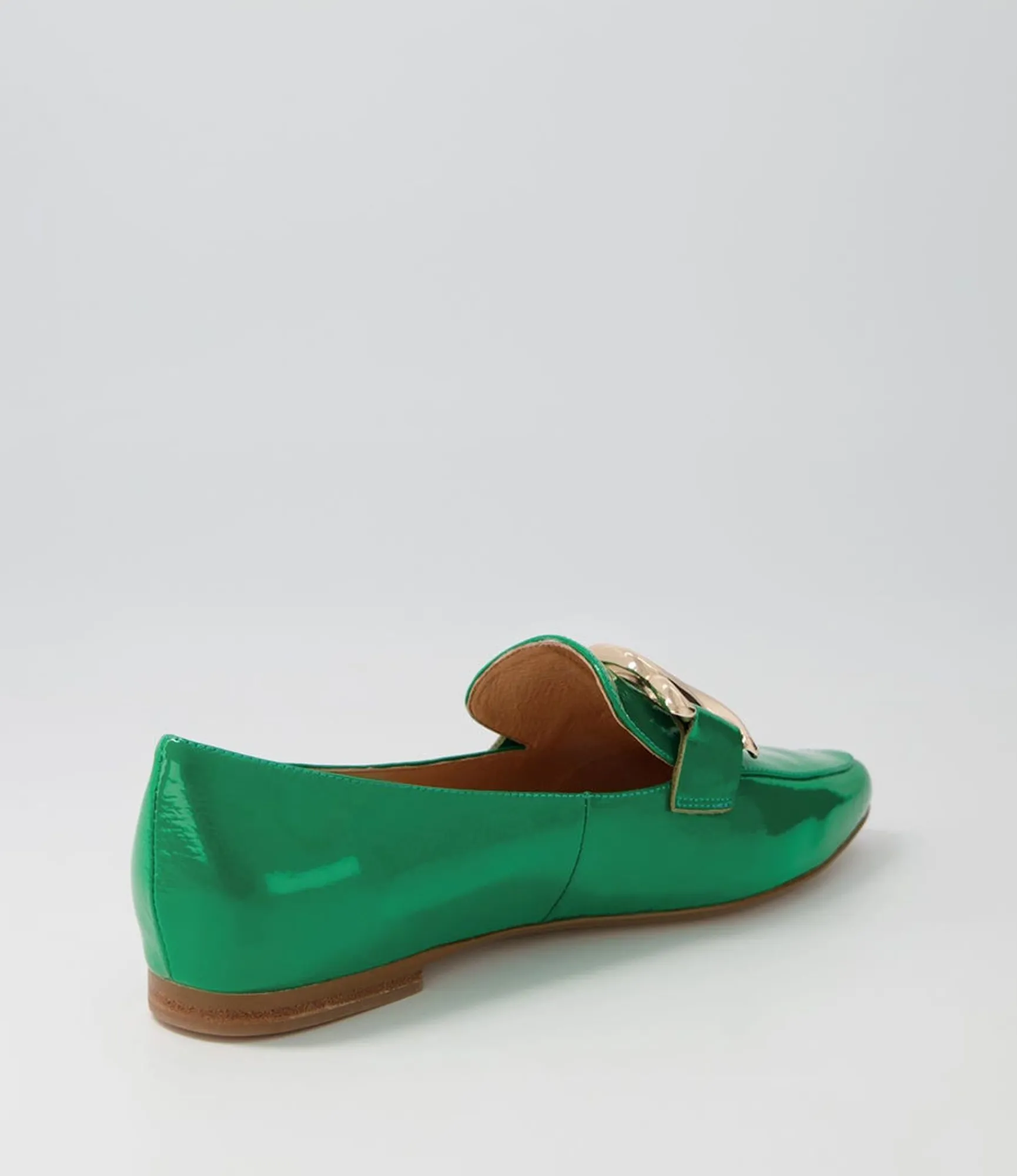 Fashion Midas Shoes Symona Emerald Patent Leather Loafers