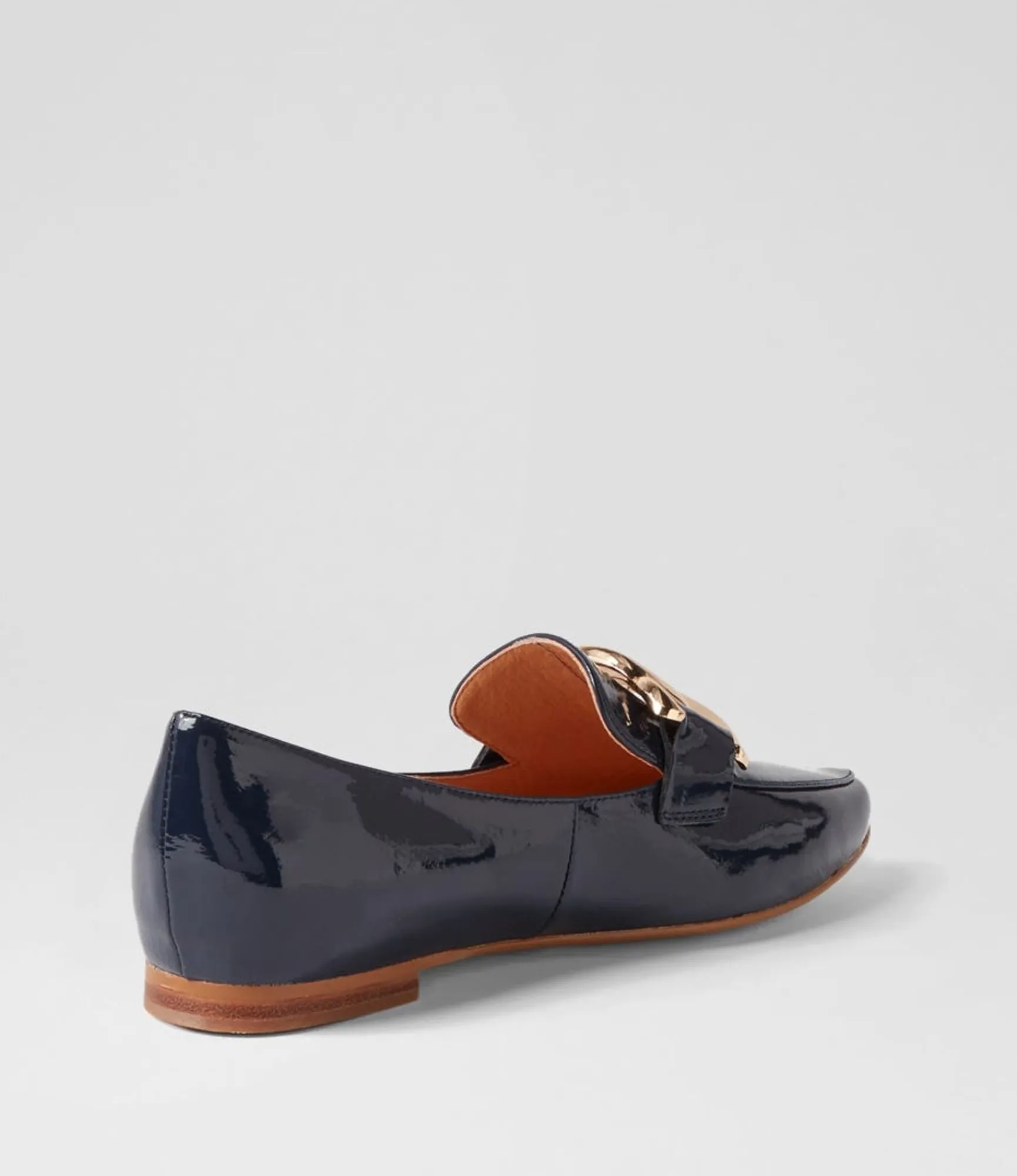 Store Midas Shoes Symona Navy Patent Leather Loafers