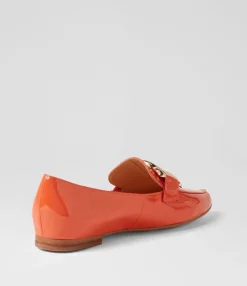 Outlet Midas Shoes Symona Orange Patent Leather Loafers