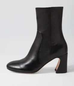 Flash Sale Midas Shoes Tahlina Black Leather Ankle Boots