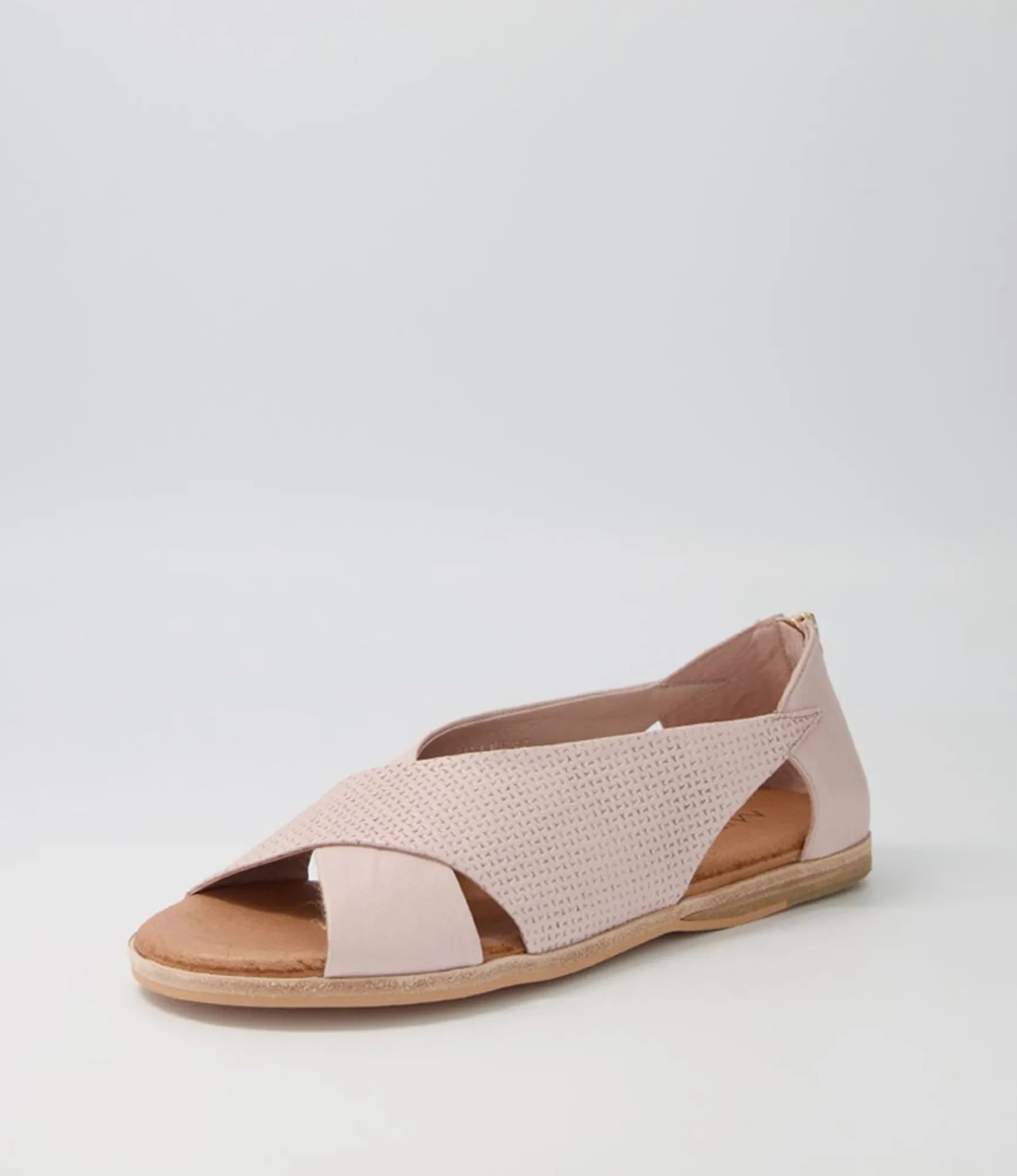 Best Sale Midas Shoes Tati Dusty Pink Print Leather Slides