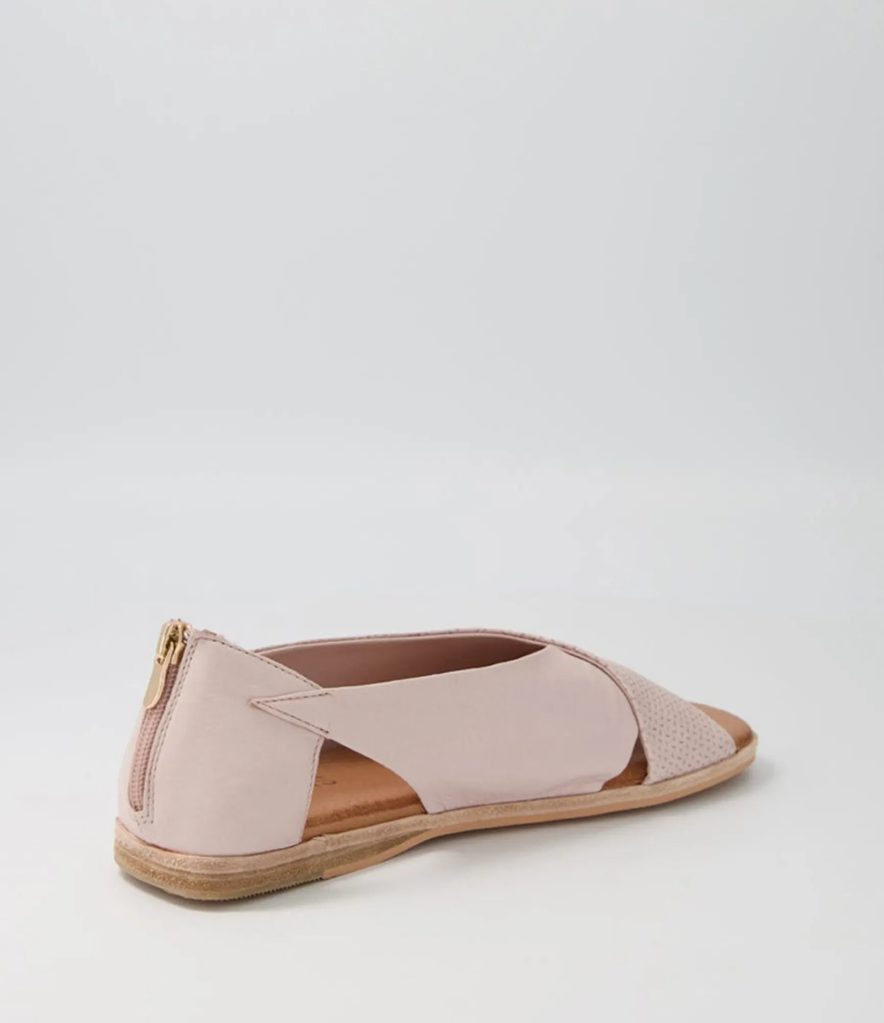 Best Sale Midas Shoes Tati Dusty Pink Print Leather Slides