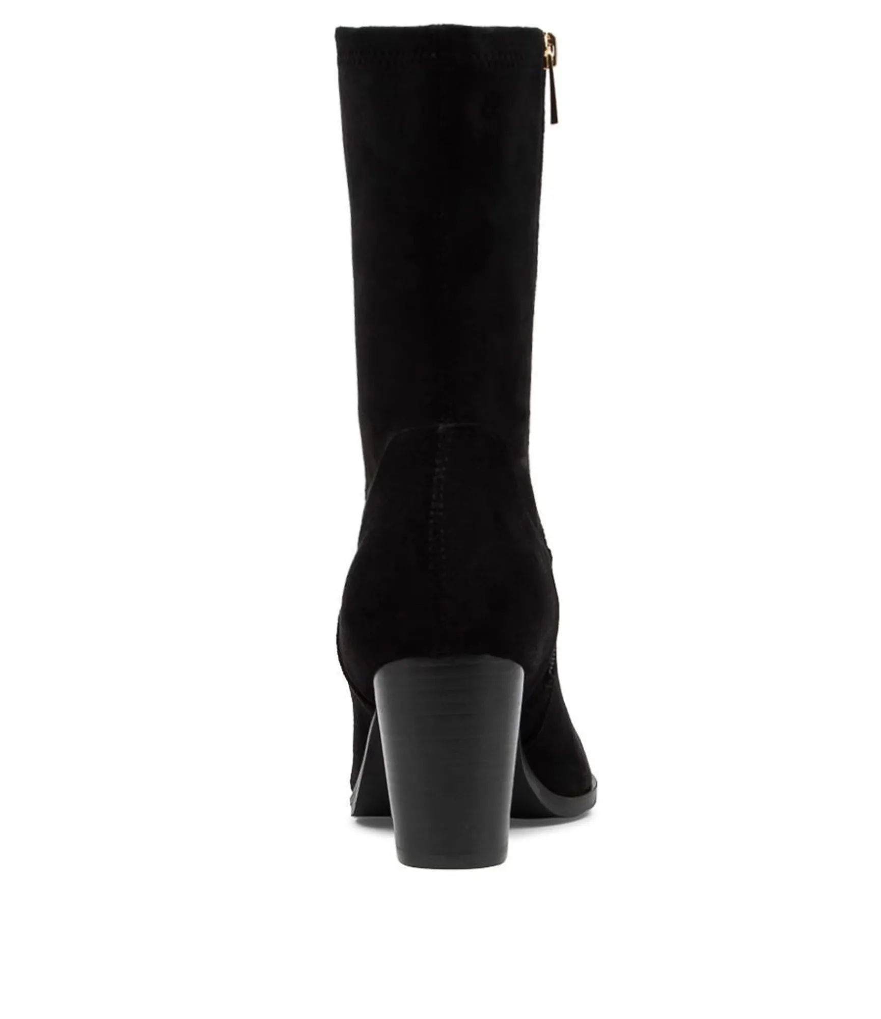 Cheap Midas Shoes Tayden Black Microsuede Calf Boots