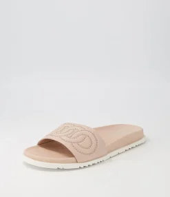 Outlet Midas Shoes Tellme Nude Leather Slides