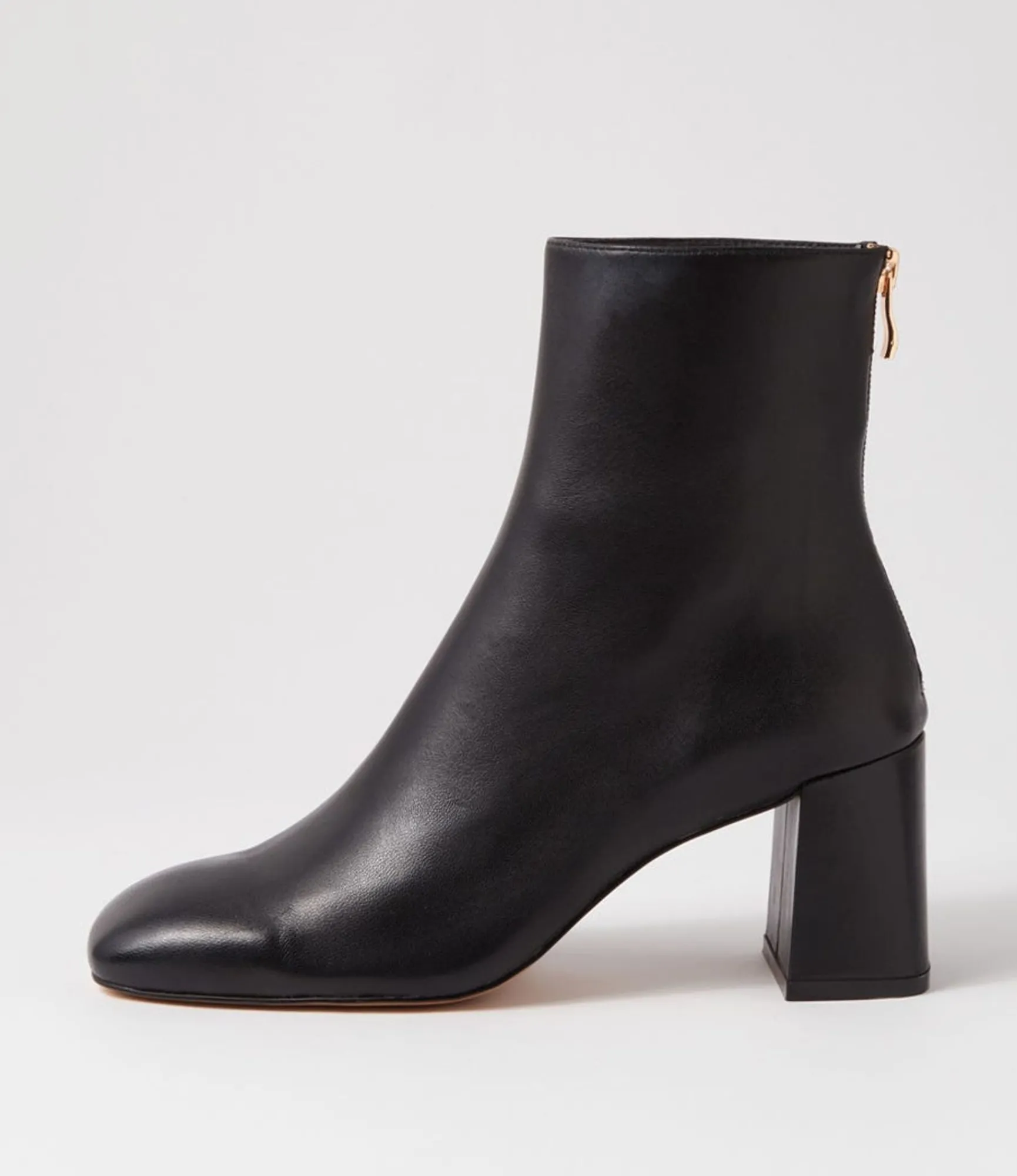 New Midas Shoes Telms Black Leather Ankle Boots