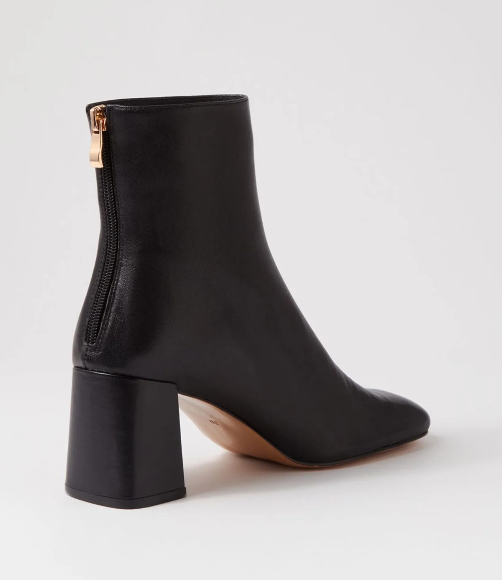 New Midas Shoes Telms Black Leather Ankle Boots