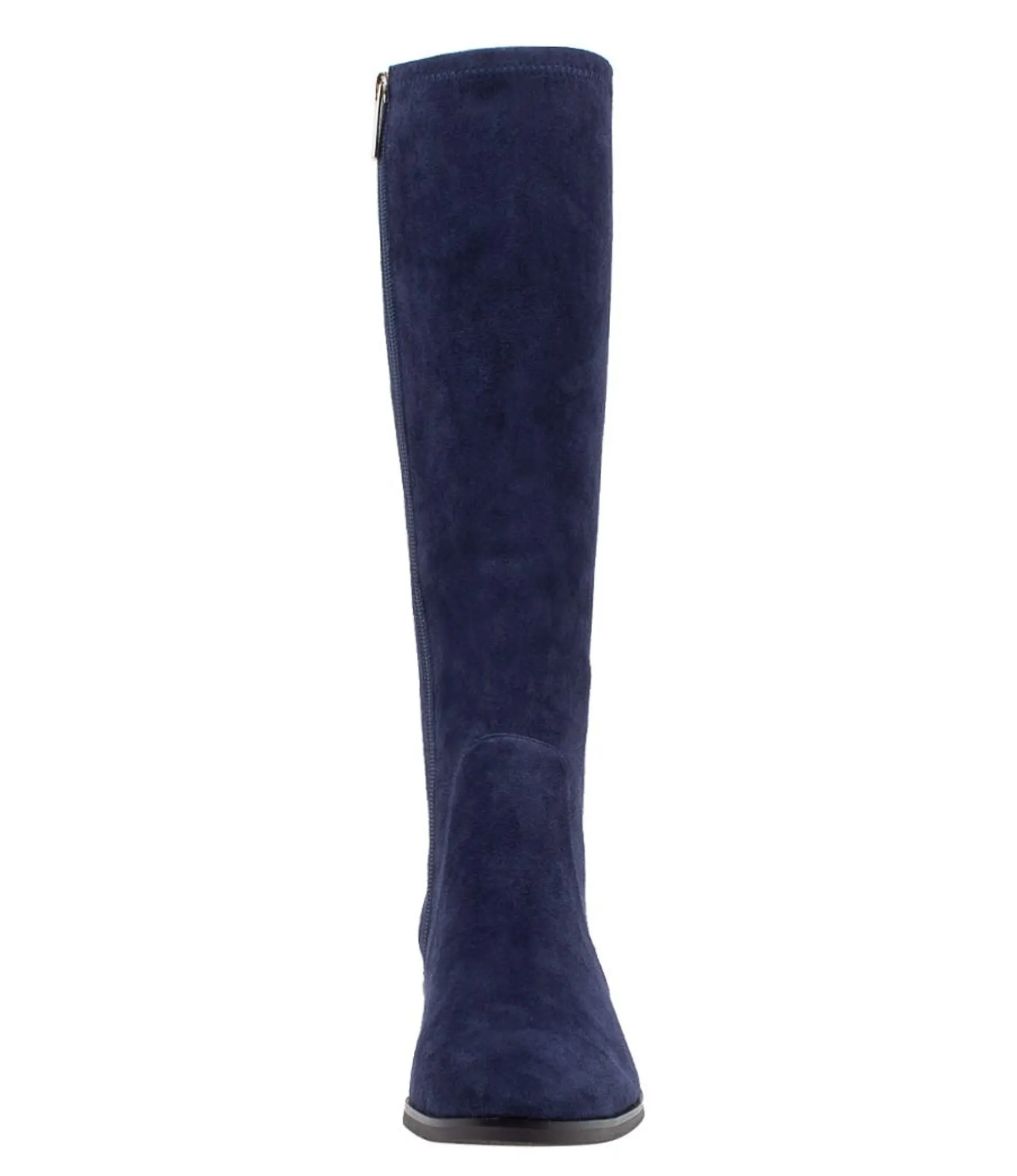 Shop Midas Shoes Tenley Navy Stretch Microsuede Knee High Boots