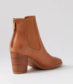 New Midas Shoes Terto Tan Leather Chelsea Boots