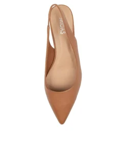 Fashion Midas Shoes Thelma Tan Leather