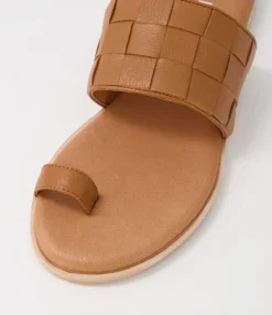 Sale Midas Shoes Tianna Tan Leather Slides