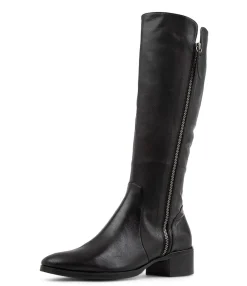 Best Midas Shoes Tieny Black Leather Knee High Boots