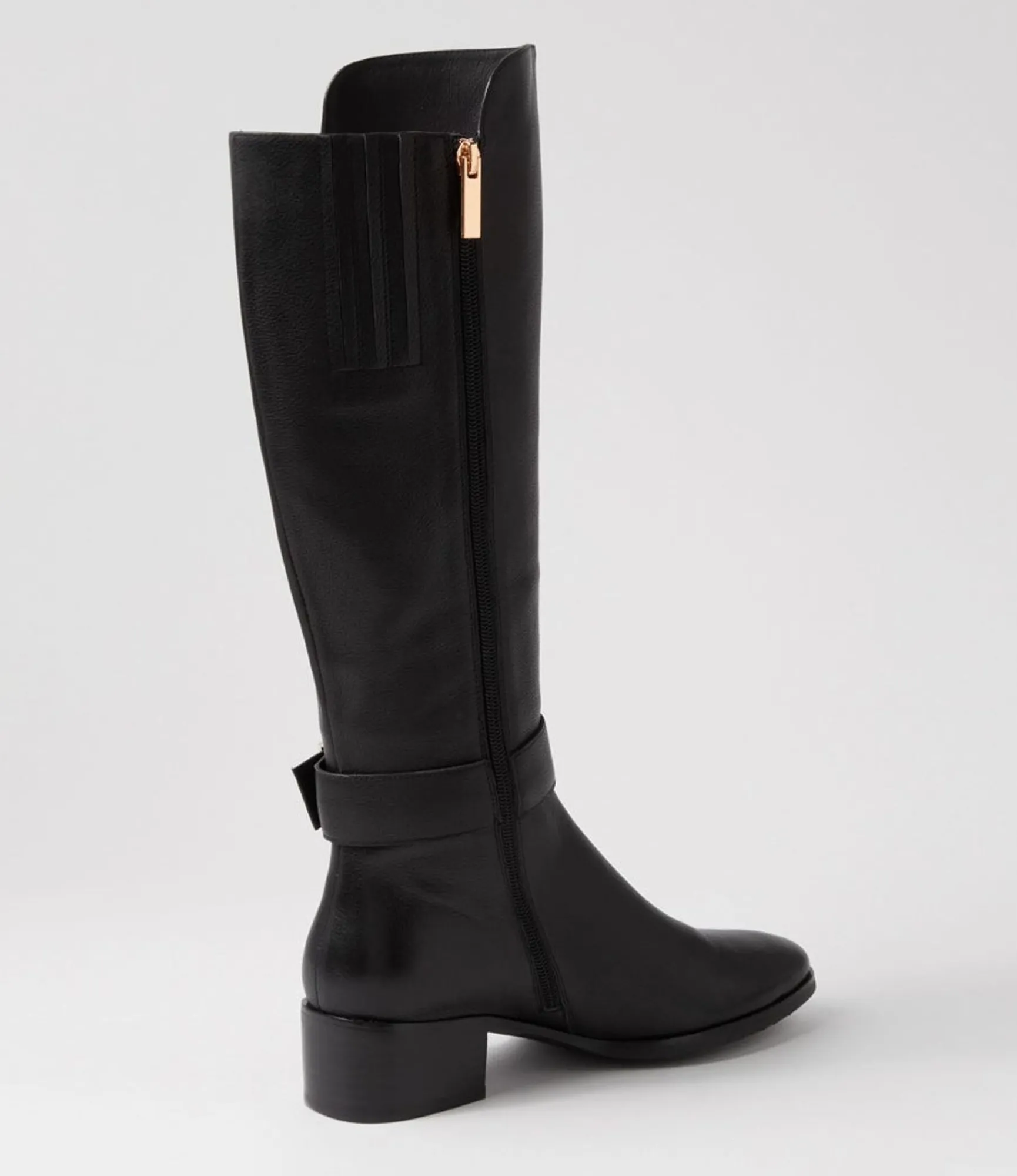 Hot Midas Shoes Tish Black Leather Knee High Boots