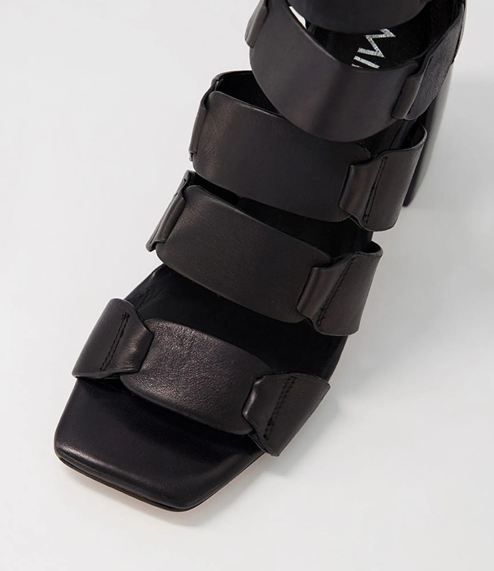 Cheap Midas Shoes Tobie Black Leather Sandals