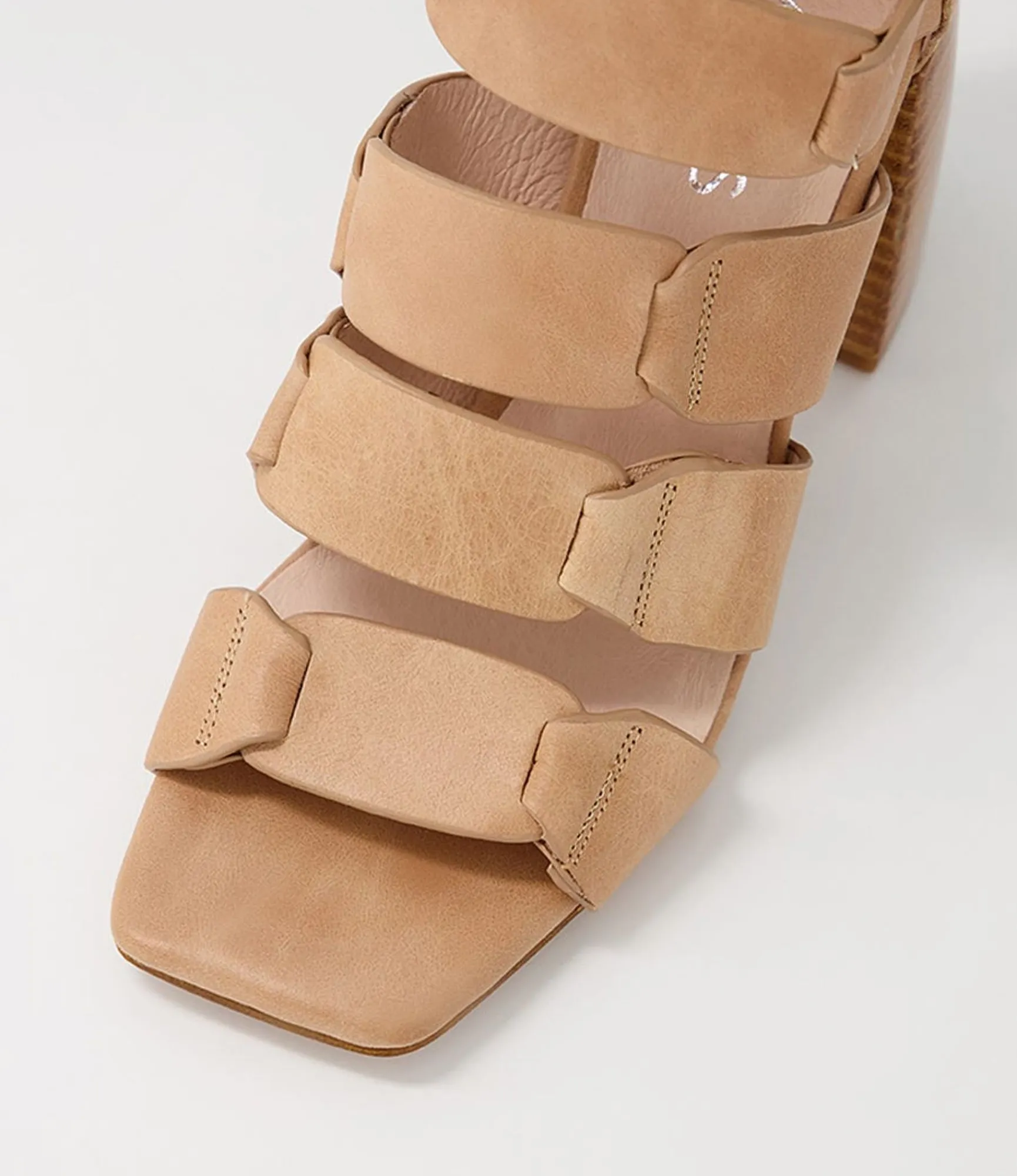 Best Sale Midas Shoes Tobie Latte Natural Heel Leather Sandals