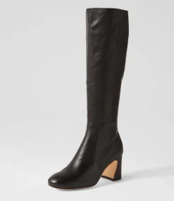 Best Sale Midas Shoes Tolene Black Leather Knee High Boots