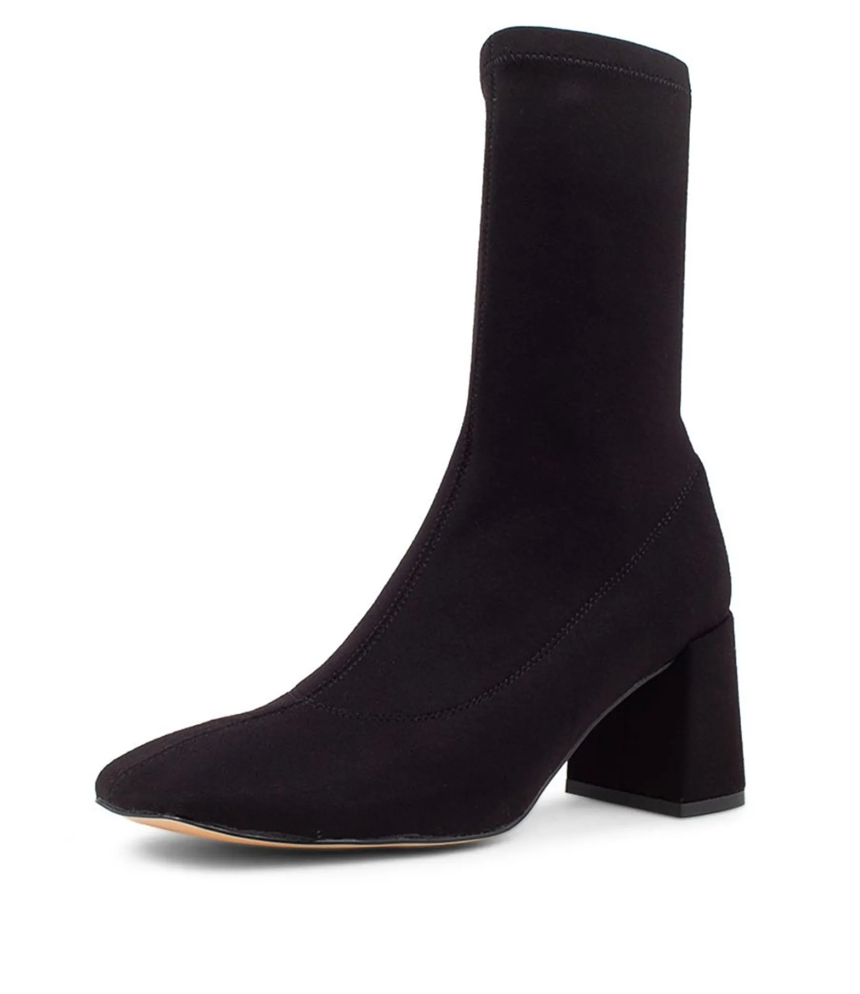 Best Midas Shoes Trusted Black Stretch Fabric Ankle Boots