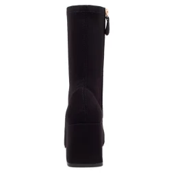 Best Midas Shoes Trusted Black Stretch Fabric Ankle Boots