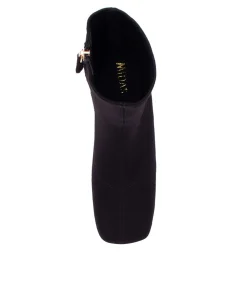 Best Midas Shoes Trusted Black Stretch Fabric Ankle Boots