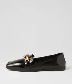 Cheap Midas Shoes Tuscon Black Patent Leather Loafers