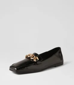 Cheap Midas Shoes Tuscon Black Patent Leather Loafers