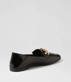 Cheap Midas Shoes Tuscon Black Patent Leather Loafers