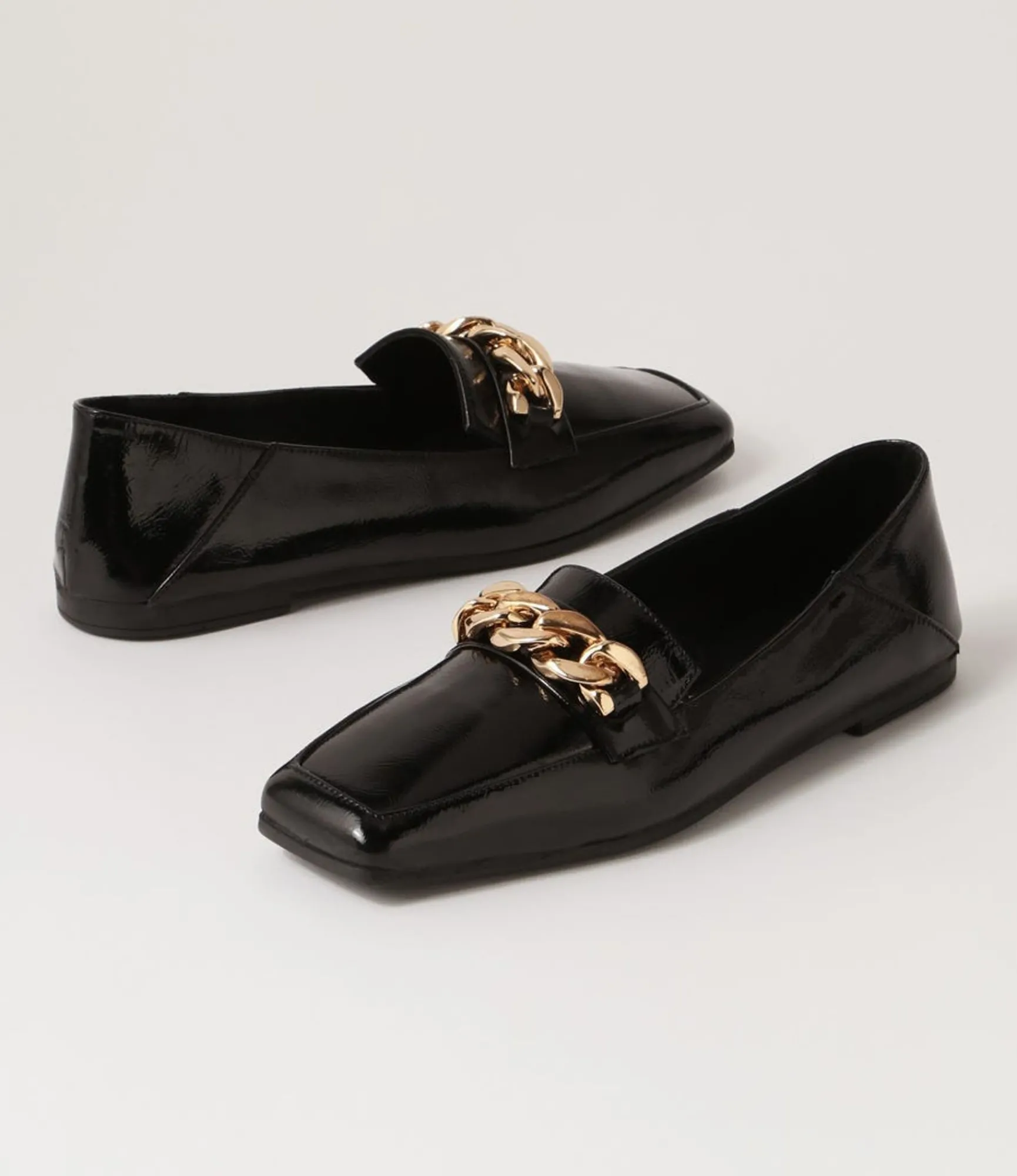 Cheap Midas Shoes Tuscon Black Patent Leather Loafers