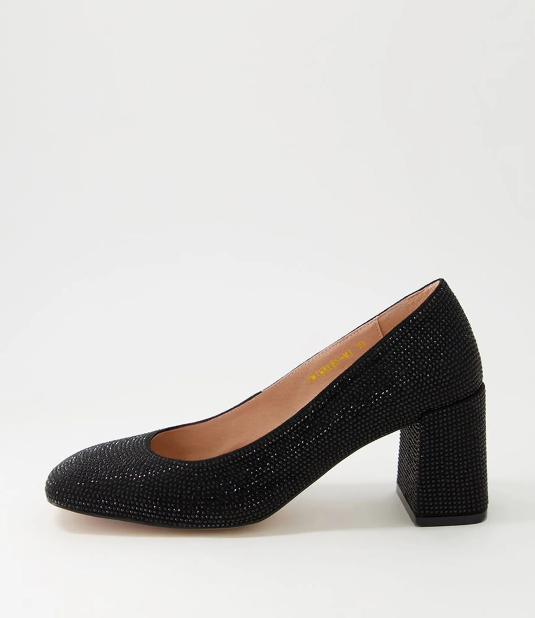 Hot Midas Shoes Twinkles Black Jewels Heels