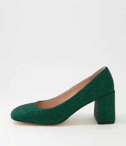 Outlet Midas Shoes Twinkles Emerald Jewels Heels