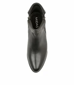 Best Midas Shoes Twinzip Black Leather