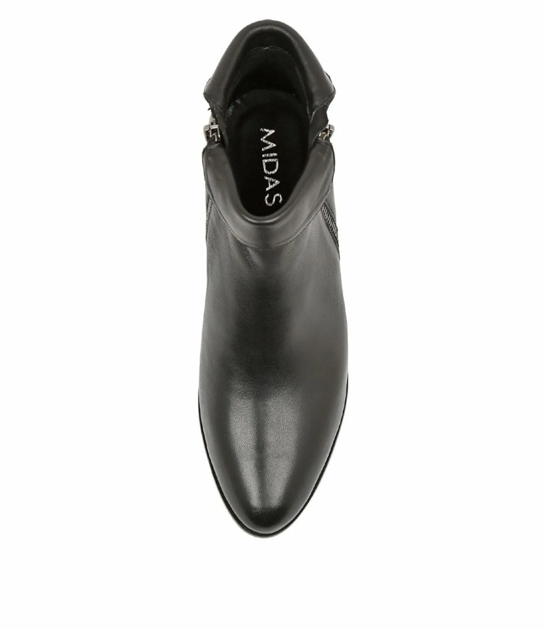 Best Midas Shoes Twinzip Black Leather