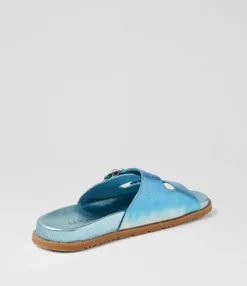 Sale Midas Shoes Tymes Blue Mix Leather Slides