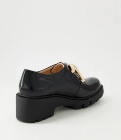 New Midas Shoes Ubert Black Patent Leather Heels
