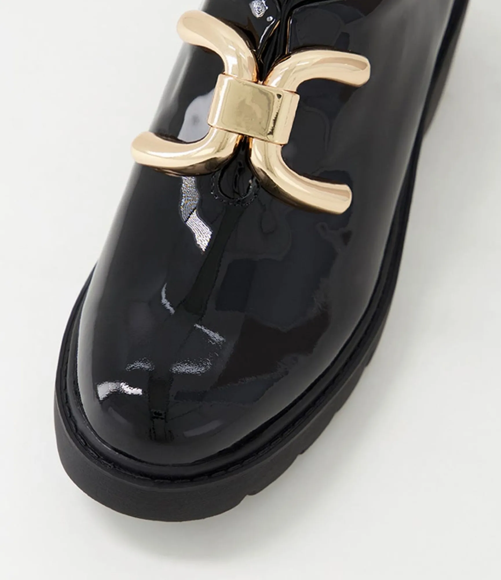 New Midas Shoes Ubert Black Patent Leather Heels